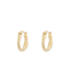 Anna+Nina Oorbellen Small Organic Hoop Earrings Silver Goldplated