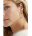 Anna+Nina Oorbellen Small Organic Hoop Earrings Silver Goldplated