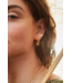 Anna+Nina Oorbellen Sunflower Petals Hoop Earrings Brass Goldplated