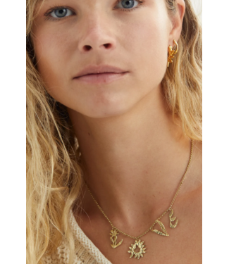 Anna+Nina Ketting Bonfire Choker Brass Goldplated