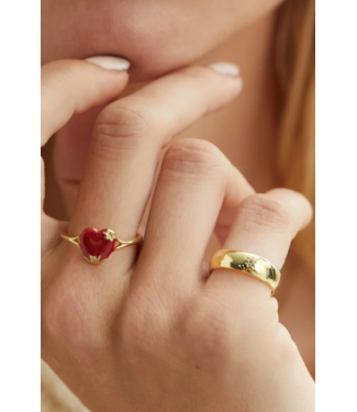 Anna+Nina Ring Mon Coeur Ring  Silver Goldplated