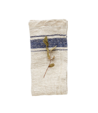 Kklup Home Selection Servet Blue Stripe Vintage Linen Napkins (set of 2)