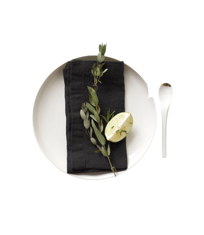 Kklup Home Selection Servet Linen Tales Black Linen Napkins 40x40cm (set of 2)