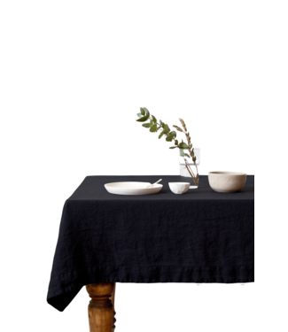 Kklup Home Selection Tafelkleed Black Linen Tablecloth 140x250cm