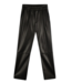 10DAYS Broek leather look cropped jogger long black