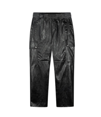 10DAYS Broek leather look cargo jogger black