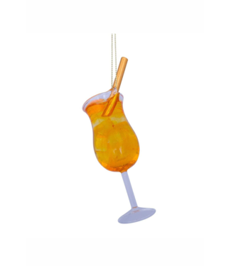 Vondels Ornament glass orange iced spritzer H11cm
