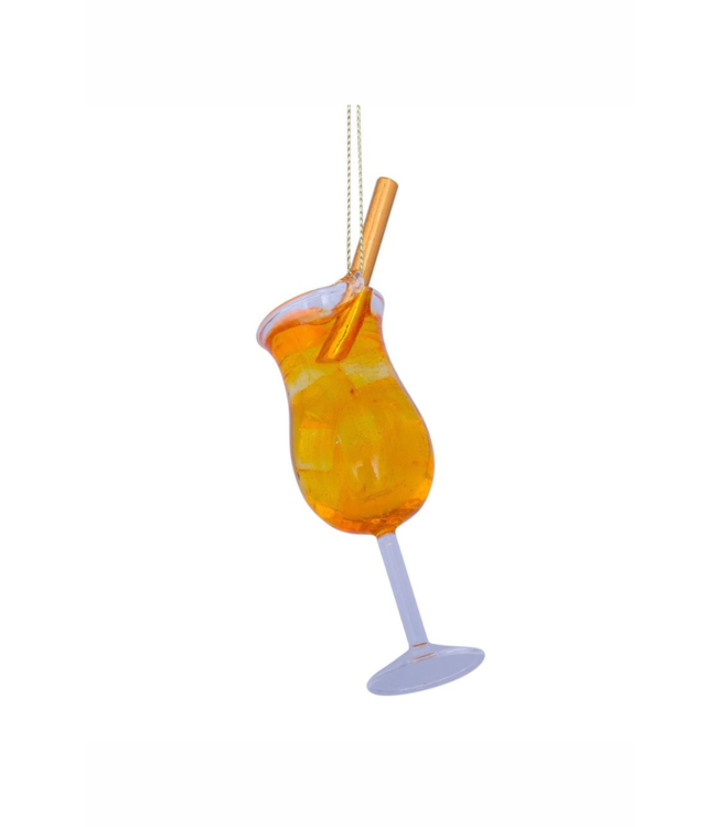 Vondels Ornament glass orange iced spritzer H11cm