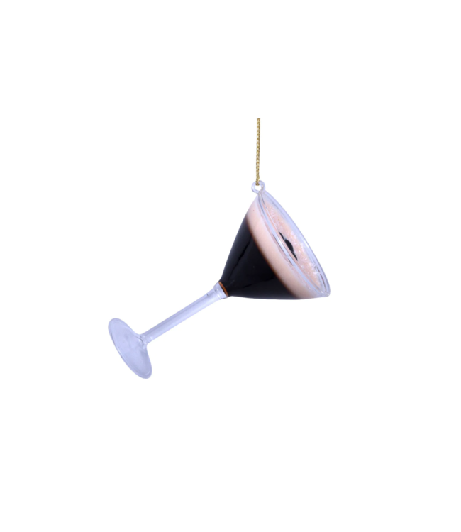 Vondels Ornament glass brown espresso martini H9cm
