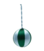 Anna+Nina Kerstbal Small Corded Green and Blue Stripe Ornament