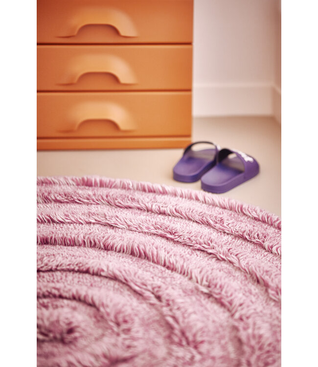 HKLIVING Vloerkleed Round woolen rug lilac (ø150cm)