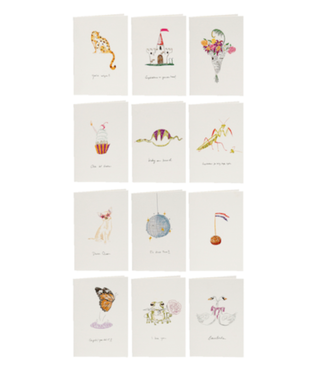 Anna+Nina Ansichtkaarten assorted greeting cards set of 12 in box