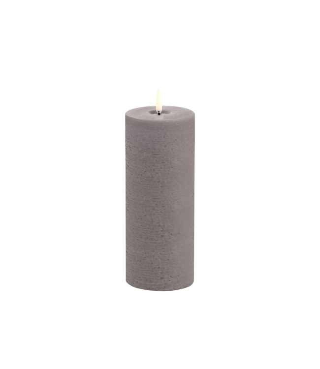 Uyuni lighting Stompkaars LED pillar melted candle, Sandstone, Rustic, 7,8x20 cm