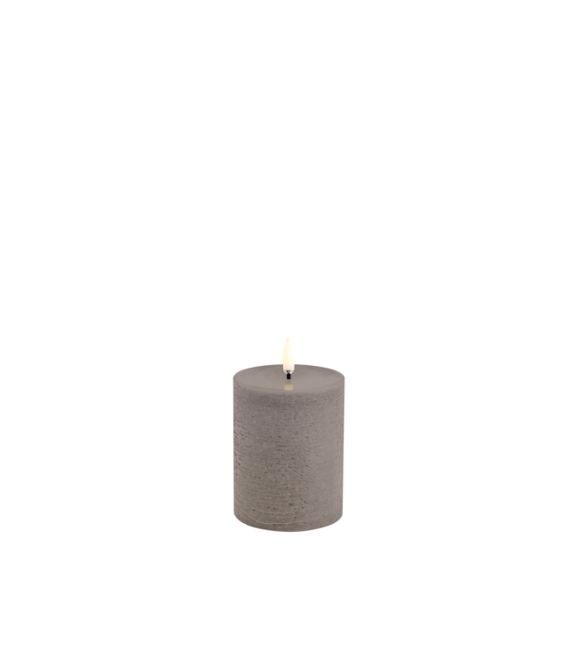 Uyuni lighting Stompkaars LED pillar melted candle, Sandstone, Rustic, 7,8x10 cm