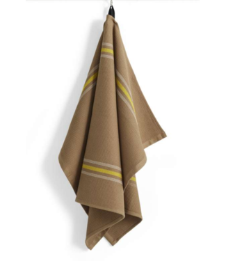 HAY Theedoek Canteen tea towel beige and yellow