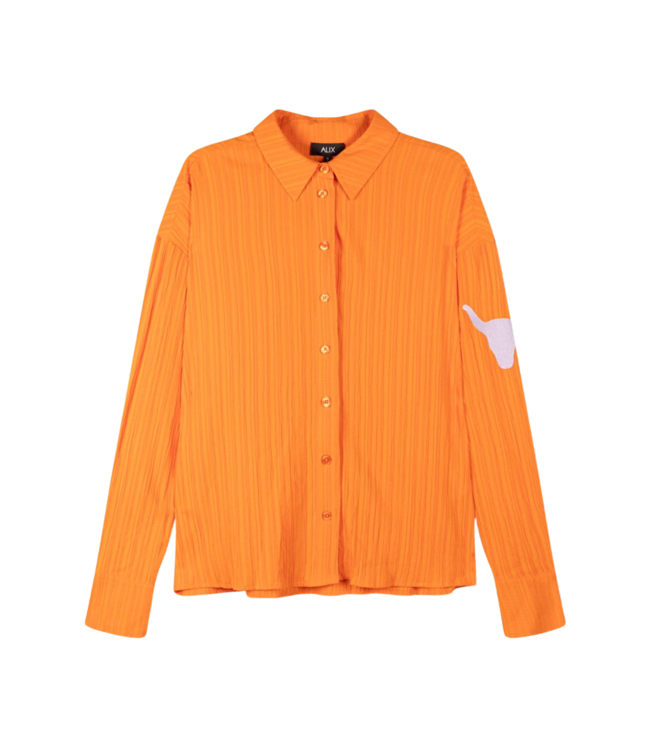 Alix The Label Blouse ladies woven crinkle blouse fresh orange