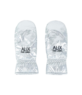 Alix The Label Handschoenen ladies woven metallic mittens silver