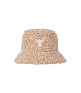 Alix The Label Muts ladies woven faux fur bucket hat naturel