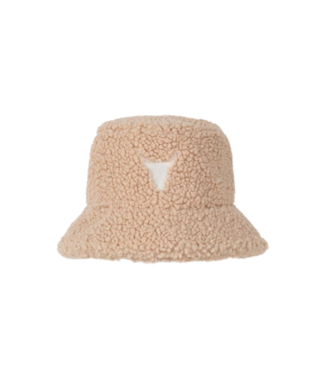 Alix The Label Muts ladies woven faux fur bucket hat naturel