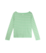 10DAYS Top longsleeve tee stripes ecru, apple green