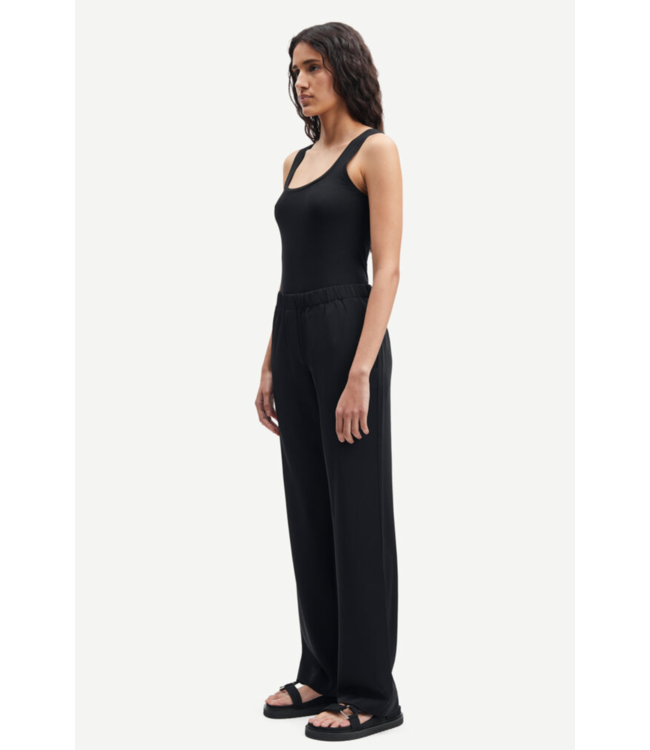 Samsøe Samsøe Broek Hoys straight pants black BASICS