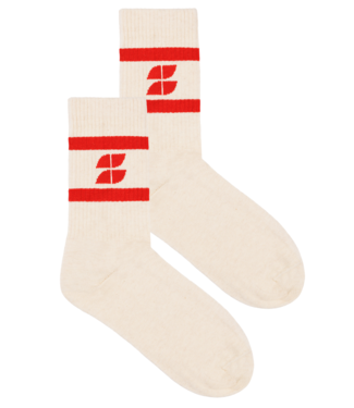 BY-BAR Sokken logo uni socks poppy red