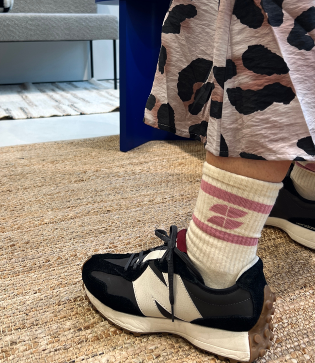 BY-BAR Sokken logo uni socks ash rose