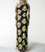 Colourful Rebel Jurk Maude Big Flower Mesh Maxi Dress bright yellow