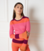 Refined Department Top ladies knitted longsleeve Judy orange