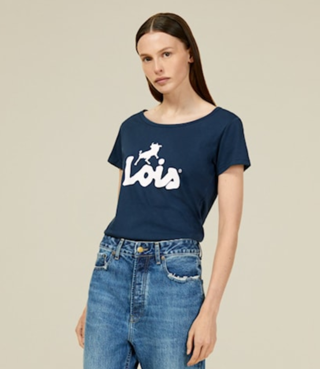 Lois T-Shirt Camiseta logo tee navy