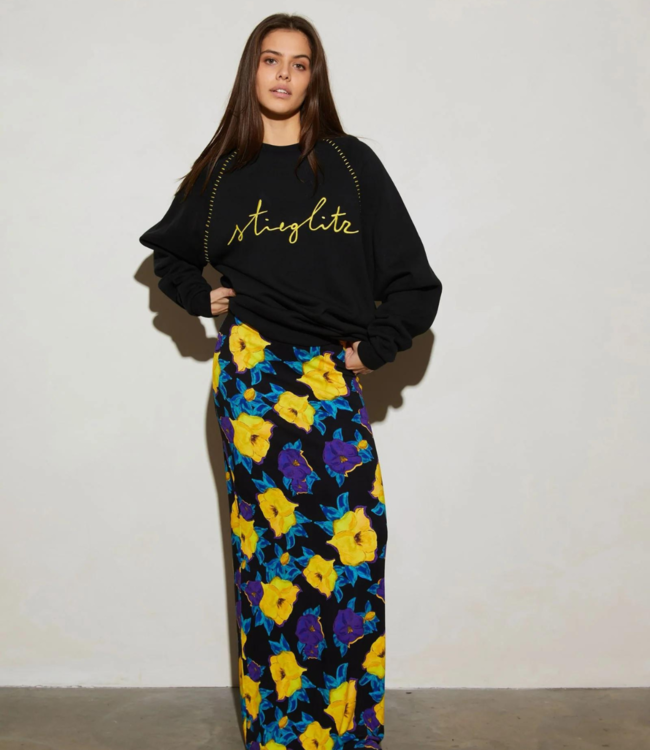 Trui Stieg Stitch Sweater Black kklup