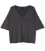 Alix The Label T-shirt ladies knitted modal t-shirt dark grey