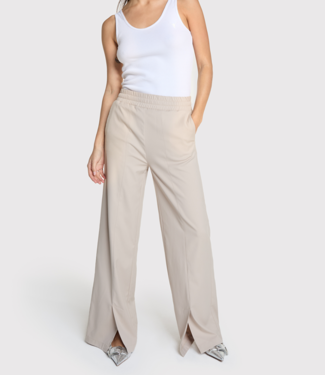 Alix The Label Broek ladies woven wide leg pants sand