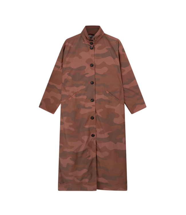 Jas nylon coat camo saddle brown kklup