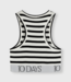 10DAYS Top top rib stripe ecru,black