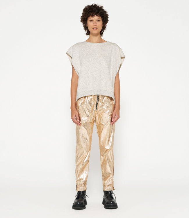 10DAYS Broek metallic pants rose gold