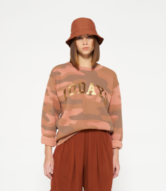 10DAYS Trui statement sweater camo saddle brown