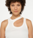 10DAYS Top cut out tank top rib ecru