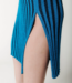 Colourful Rebel Rok Orla Striped Glitter Knit Midi Skirt Light Ocean Blue
