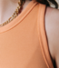 Colourful Rebel Top Danica Branded Cropped Rib Tanktop Tangerine