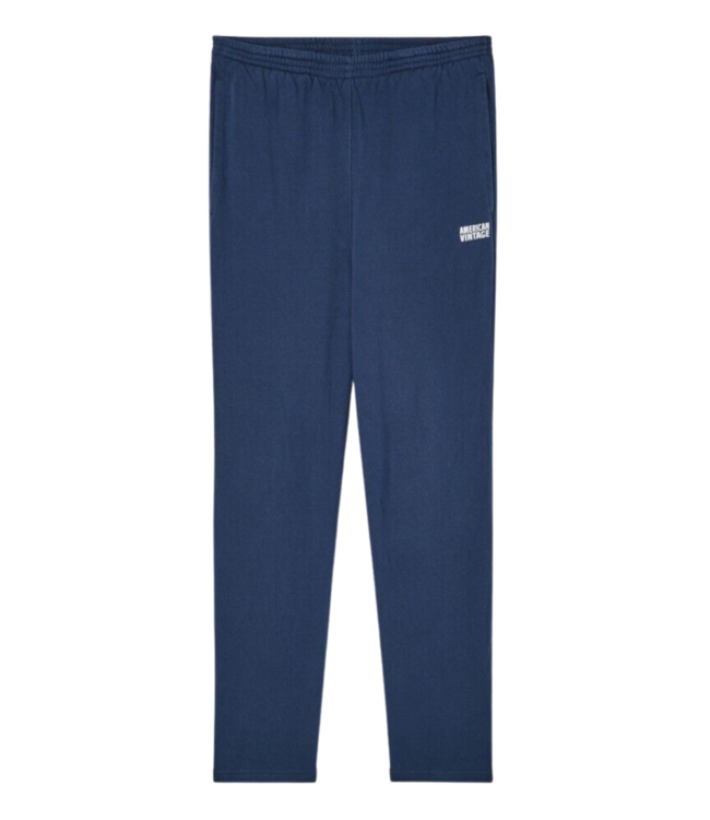 American Vintage Broek Hodatown navy melange