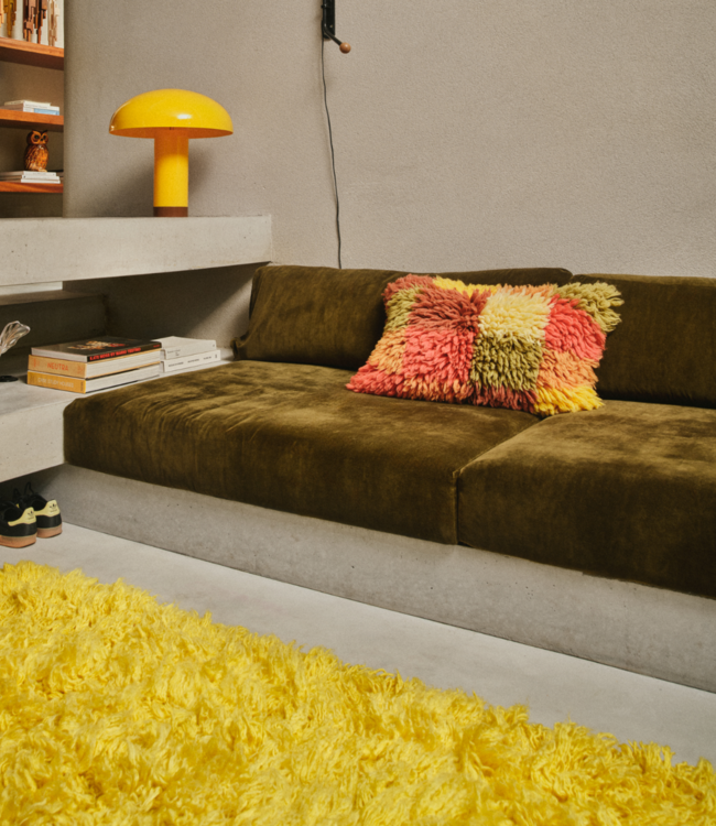 HKLIVING Kussen Fluffy rag cushion (60x40cm)