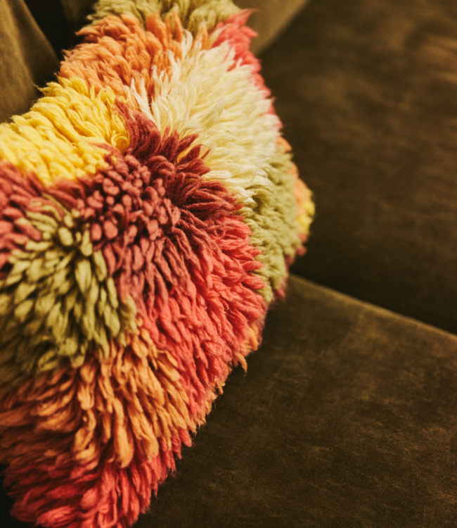 HKLIVING Kussen Fluffy rag cushion (60x40cm)