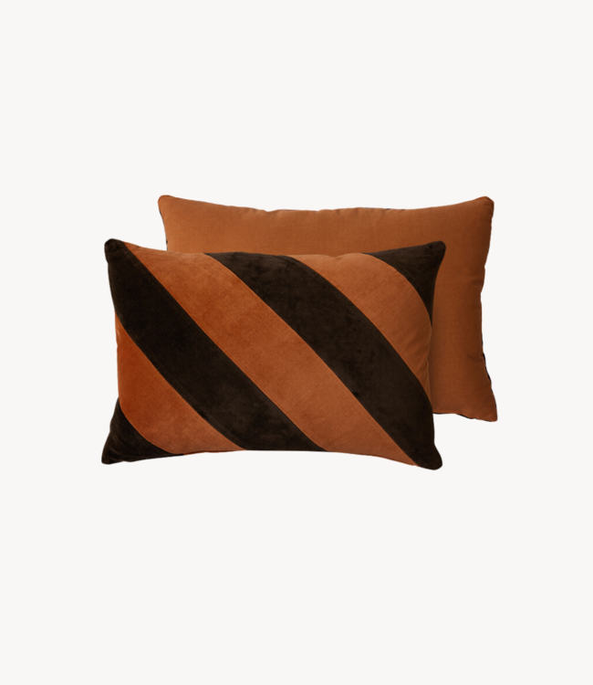 HKliving Kussen Striped velvet cushion september (60x40cm)