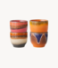 HKliving Mok 70s ceramics: coffee cups java (set of 4)