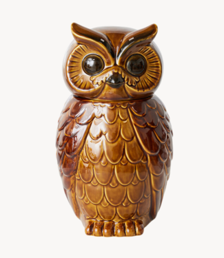 HKliving Voorraadpot Ceramic owl jar roasted