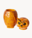 HKliving Voorraadpot Ceramic owl jar tangerine