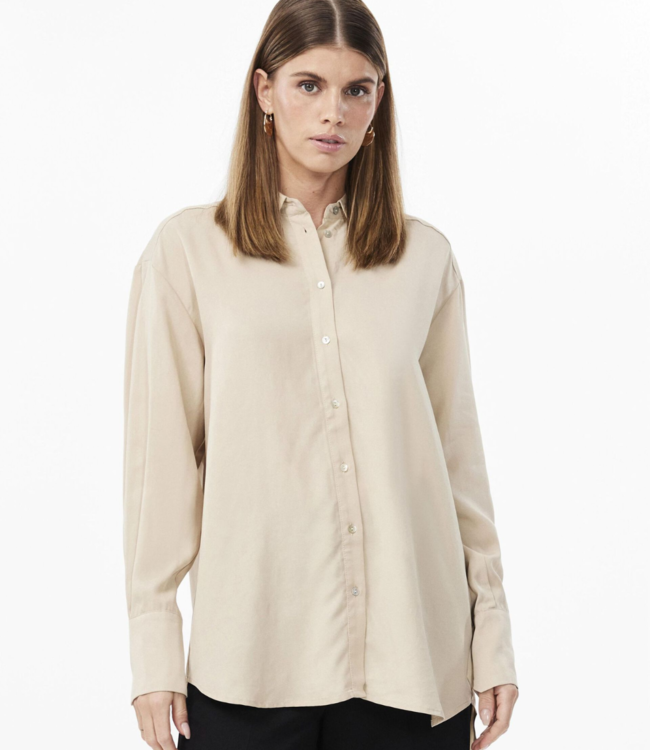 Y.A.S Blouse YASBAMBOO LS LOOSE SHIRT irish cream