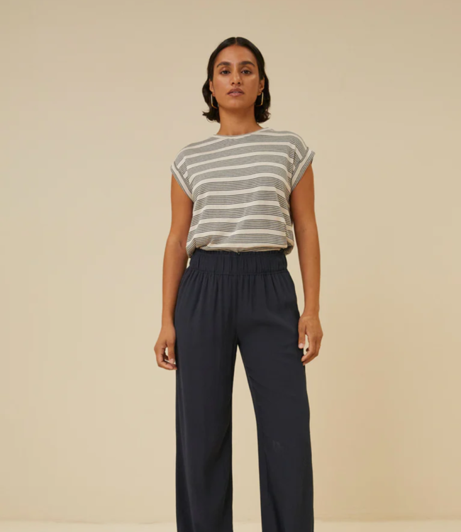 BY-BAR T-shirt  thelma nautic stripe top midnight