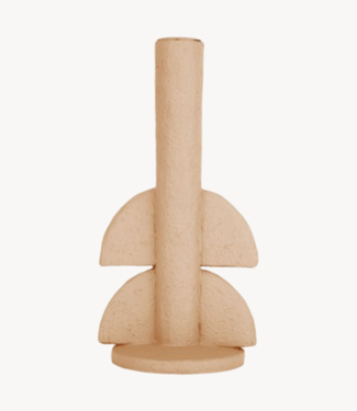 Kklup Home Selection Kaarsenhouder Candle Holder Half Bubbles sand brown